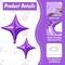 Purple Star Balloons,15Pcs Purple Star Foil Balloons,26/18/10 Inch Quadrangle Star Helium Mylar Balloons for Graduation Wedding Birthday Prom Anniversary Baby Shower Party Decorations
